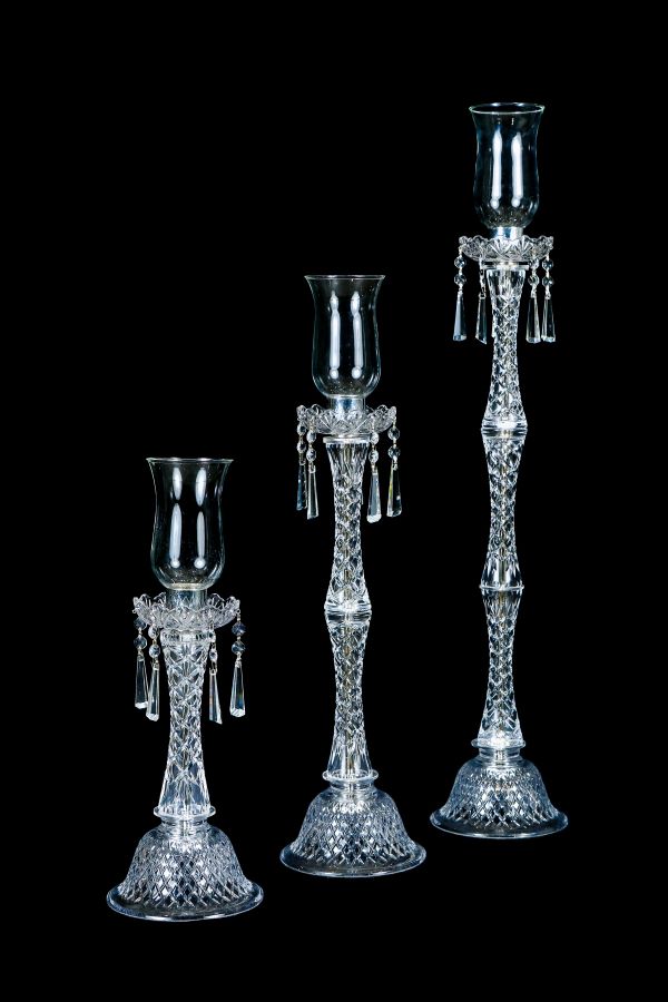DHC-25 Decorated crystal candlesticks - 32