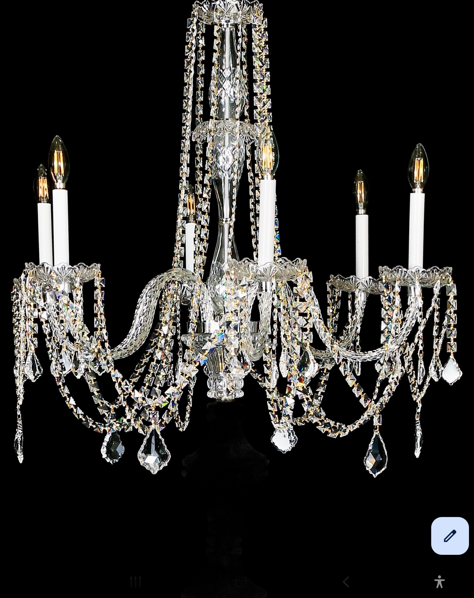 ITEM NO CHAN570 Crystal Chandelier Length 36