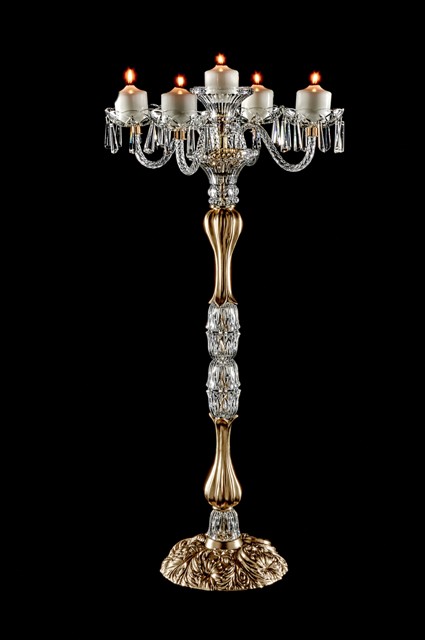 RC60 Gold and Crystal Candelabra Short Candles 40