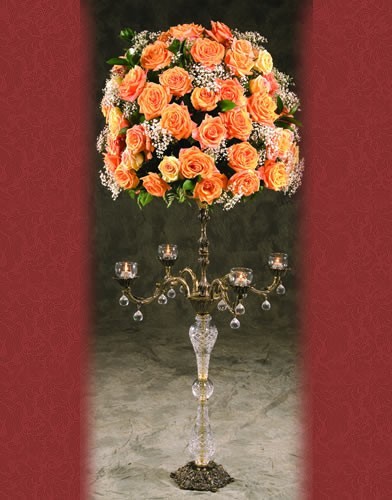 RC 52 RENT BASE:8•HEIGHT:40 24% full lead crystal Candelabra