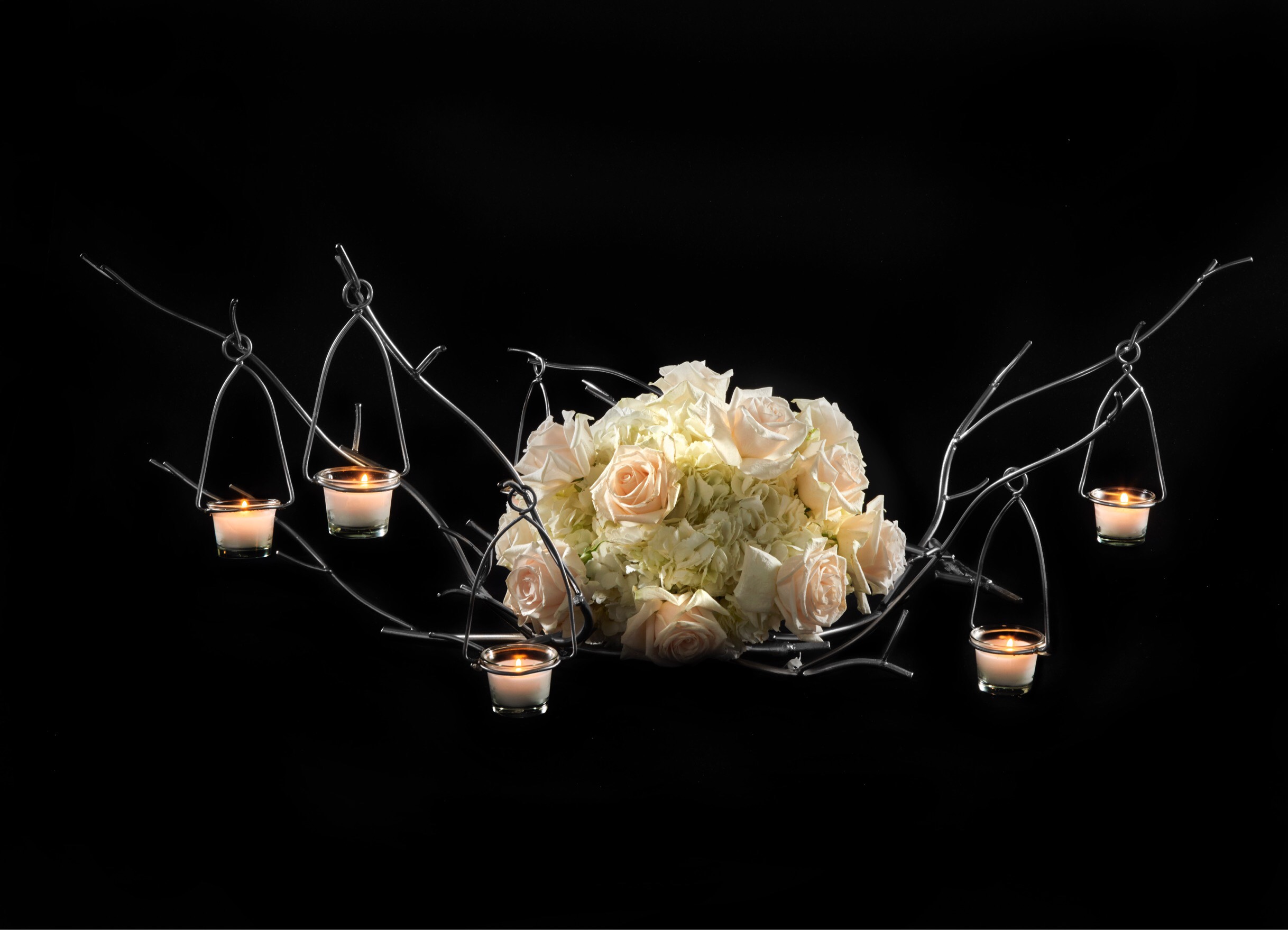 TB200 Timber Silver Small Shrub Candelabra