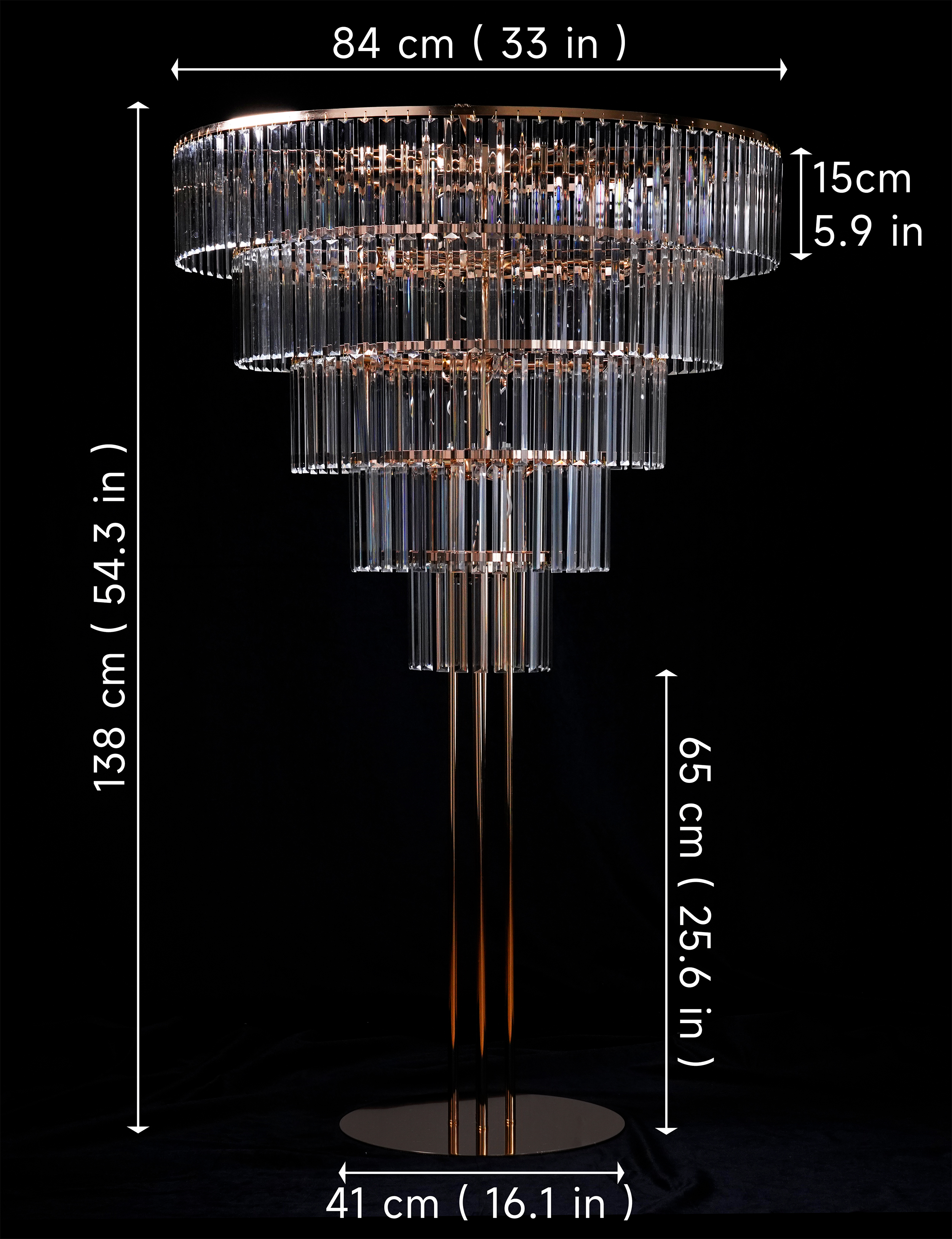 New Five level Crown Crystal
