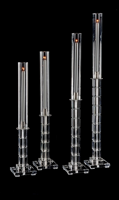 MC42 Modern Square Crystal Candlesticks 13