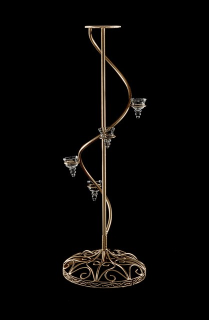 WS40 Gold Flower Stand w/ Holders 15