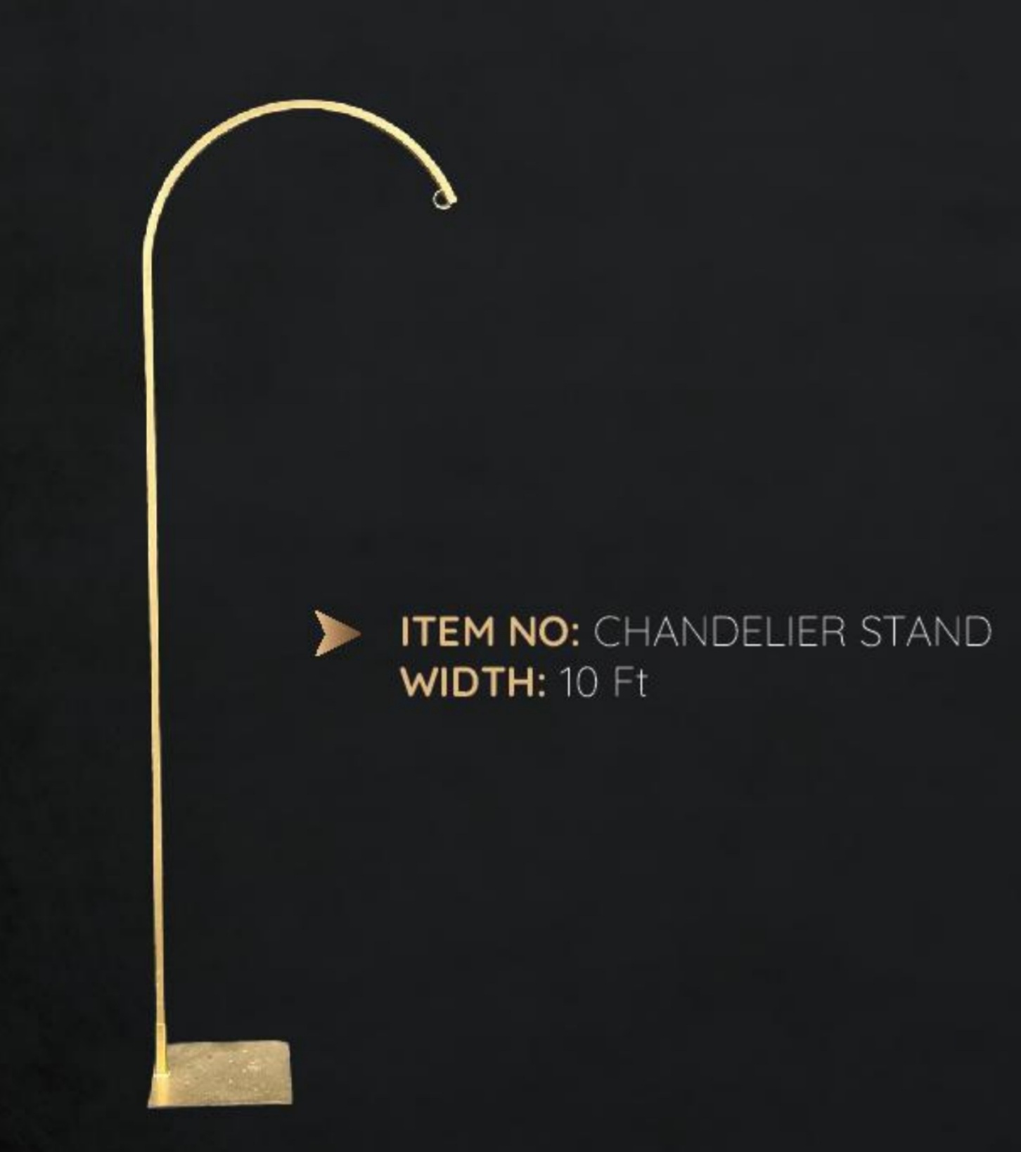 Chandelier hook 10 ft