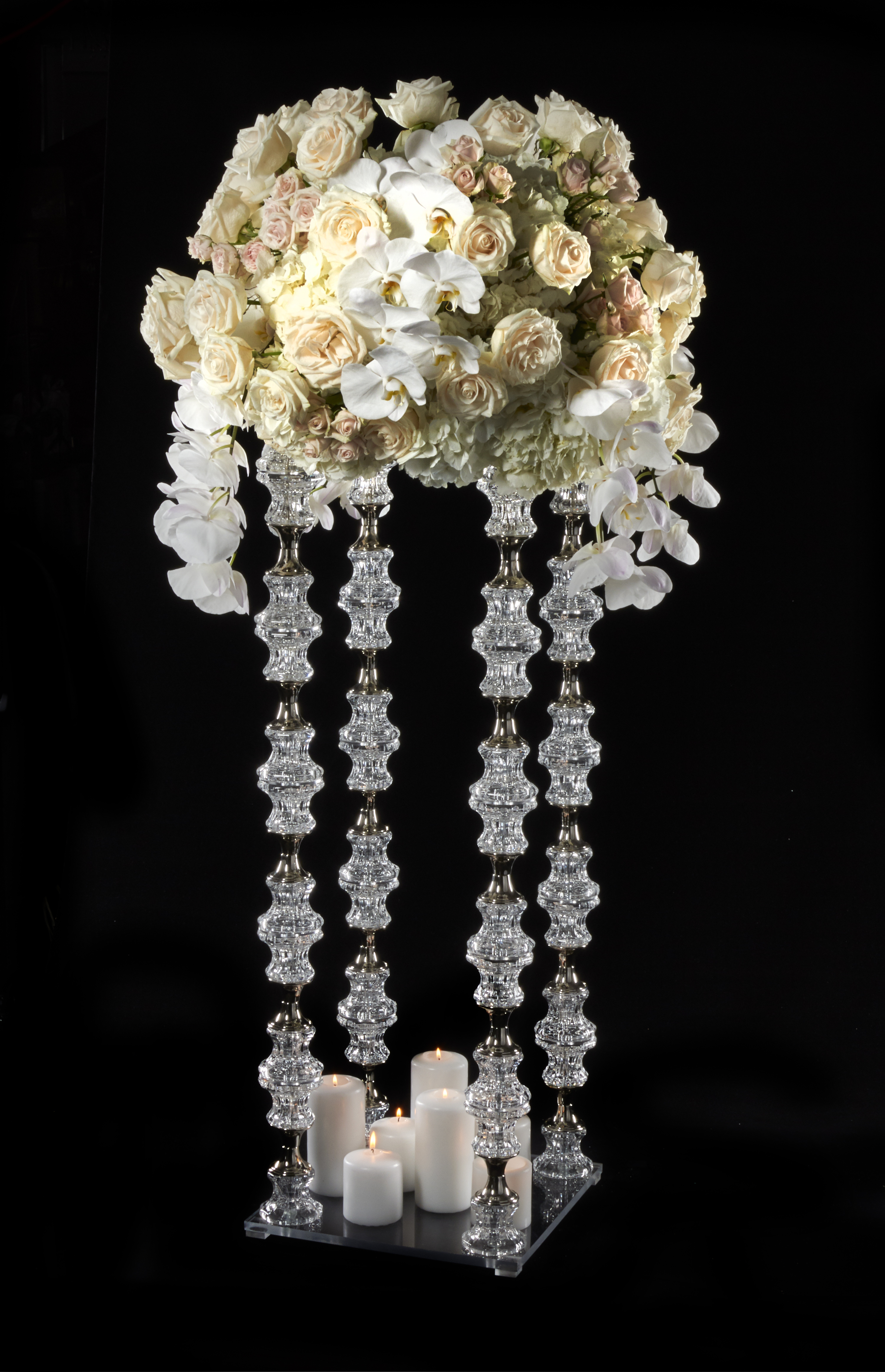 RL400 Isabella Flowertop Centerpiece w/ Candle Base 14