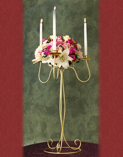 WS 43 BASE:11 •HEIGHT:30 Gold Iron Wedding Candelabra