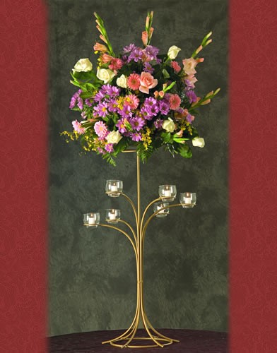 WS 39 BASE:10 •HEIGHT: 35 Wrought Iron Gold Holder