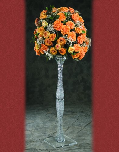 RI 300 BASE: 12• HEIGHT: 43 Aisle Crystal Flower Holder Stand
