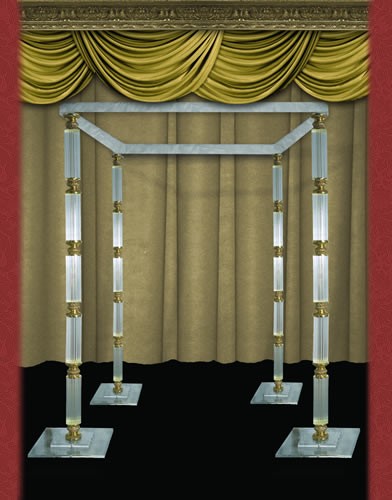 CC500  BASE:19•HEIGHT:82 Width:8x8 Crystal Columns With Bronze