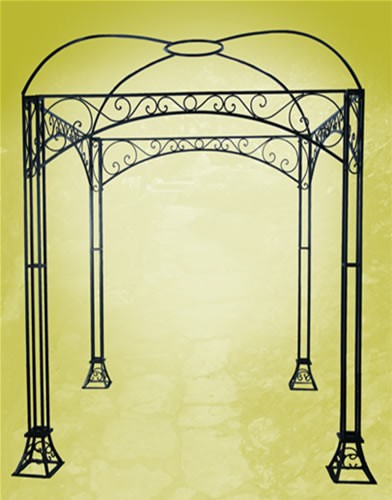 Chuppa 1 WIDTH:80•HEIGHT:95 OPENING 75 Iron  Black Finish