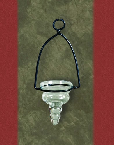 WGC Hanging Iron Tealight Wire And Glass
