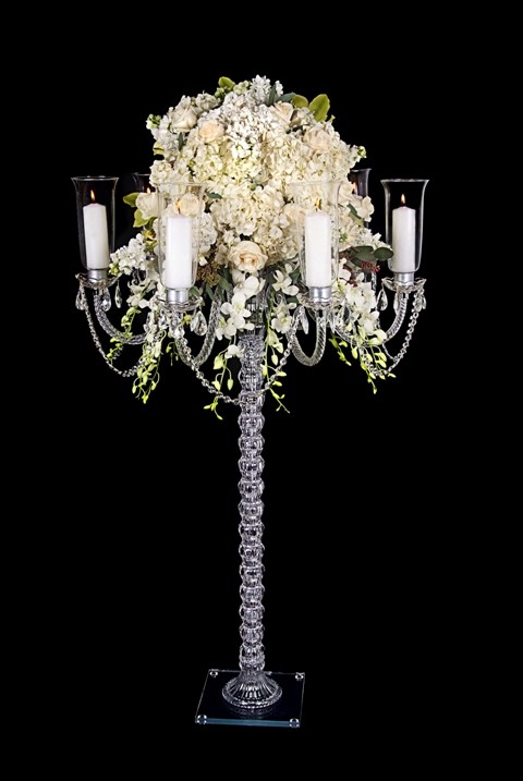 CS 70-F  6 ARM CRYSTAL CANDELABRA BASE 10